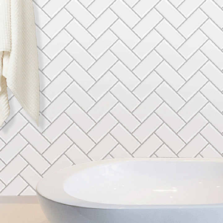 BowLift | White Subway Tiles Water-Resistant Peel & Stick Tile for Kitchen Backsplash