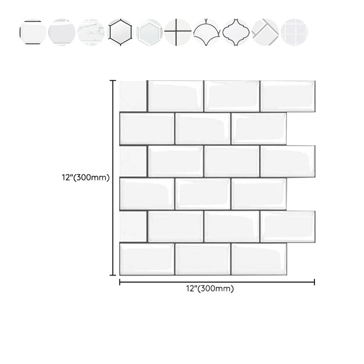 BowLift | White Subway Tiles Water-Resistant Peel & Stick Tile for Kitchen Backsplash