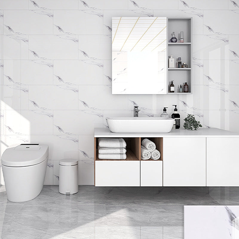 BowLift | Rectangular Marble Peel & Stick Tile Stain Resistant Single Tile for Bathroom Backsplash