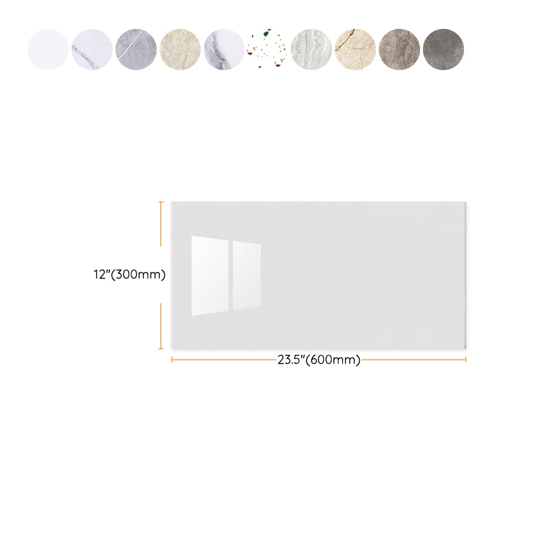 BowLift | Rectangular Marble Peel & Stick Tile Stain Resistant Single Tile for Bathroom Backsplash