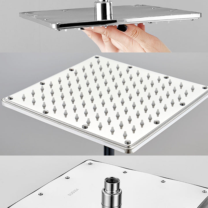 BowLift | Solid square showerhead Standard spray pattern Large showerhead
