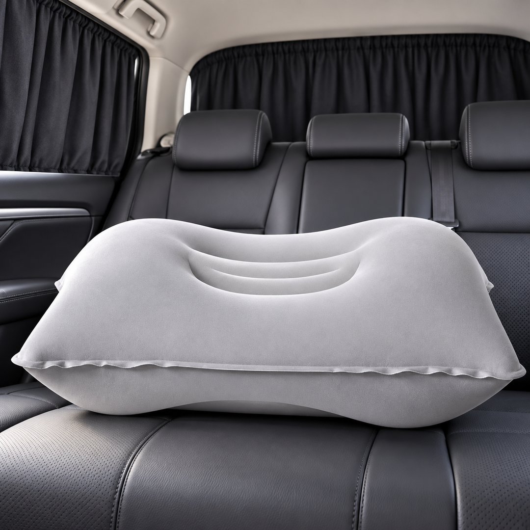 Ergonomic Inflatable Travel Pillow with Head Cradle Bowlift