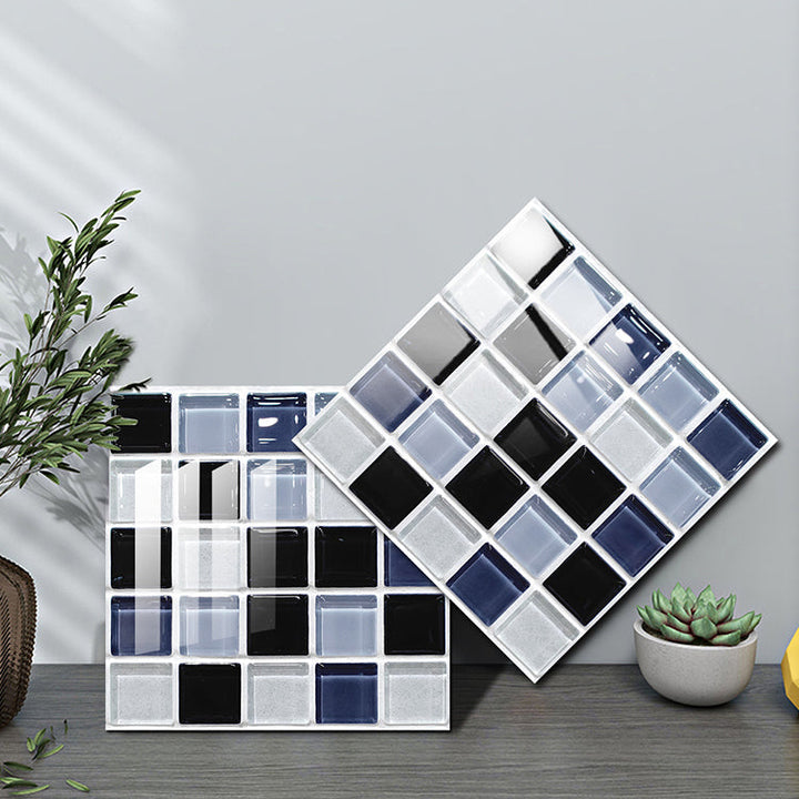 BowLift | Square Peel and Stick Tile Grid Mosaic Tiles Interior Wallpaper