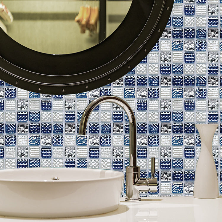 BowLift | Square Peel and Stick Tile Grid Mosaic Tiles Interior Wallpaper