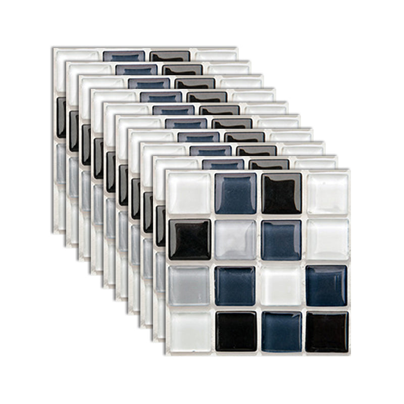 BowLift | Square Peel and Stick Tile Grid Mosaic Tiles Interior Wallpaper
