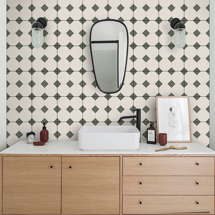 BowLift | Square Peel & Stick Tile with Pattern Waterproof Tile for Splash Guard Wall