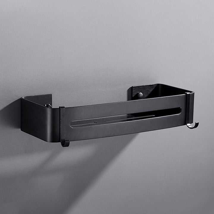 BowLift | Matt Black Modern Bathroom Accessory Set, Set of 3, Bathroom Shelf
