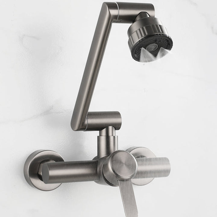 BowLift | Modern Wall-Mount Kitchen Faucet Single Handle Faucet in Chrome