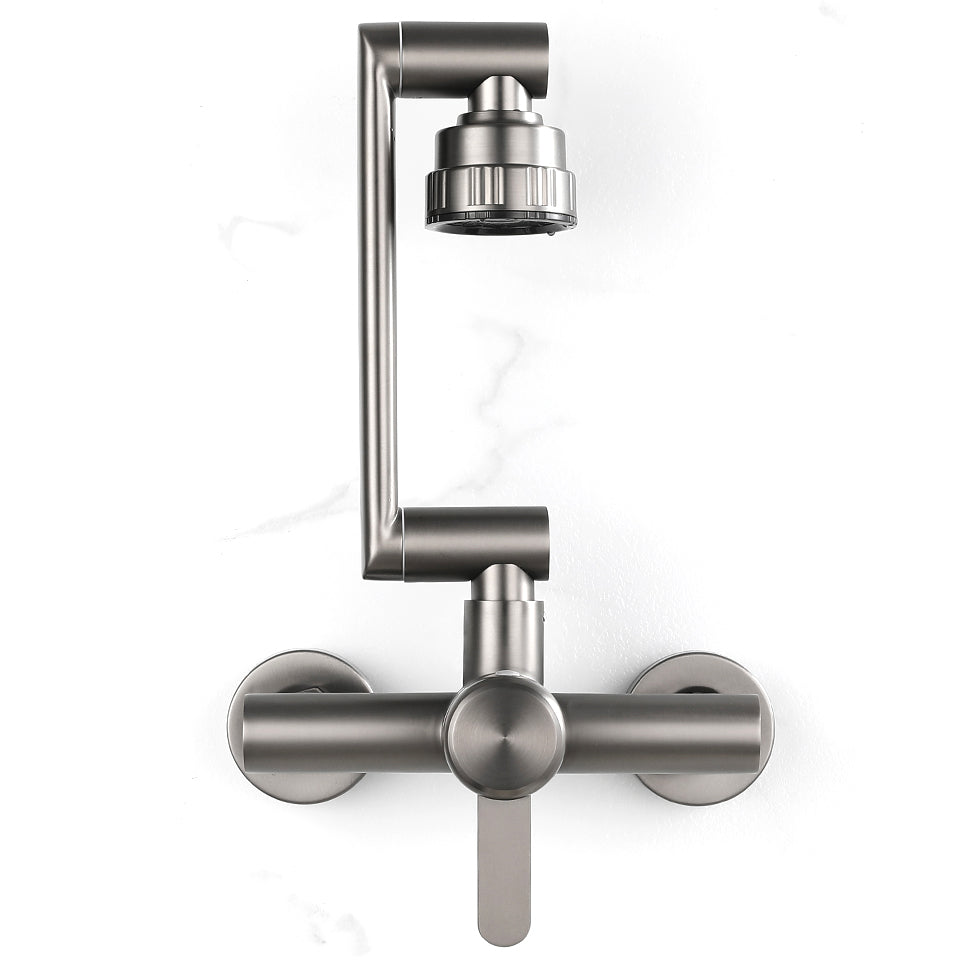 BowLift | Modern Wall-Mount Kitchen Faucet Single Handle Faucet in Chrome