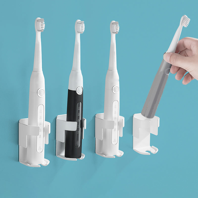 BowLift | Modern Black/White 4-piece Bathroom Accessory Set, Toothbrush Holder
