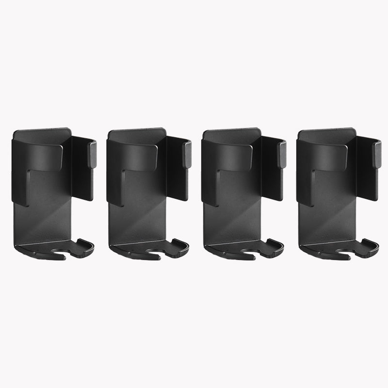 BowLift | Modern Black/White 4-piece Bathroom Accessory Set, Toothbrush Holder