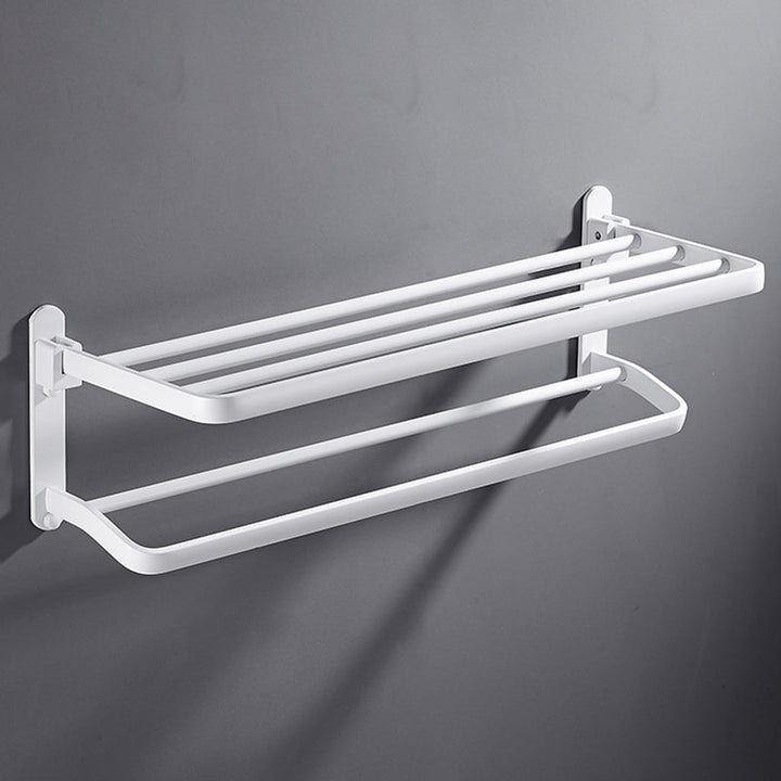 BowLift | White Bathroom Accessories Hardware Set Modern Bathroom Accessories Set, Towel Rack