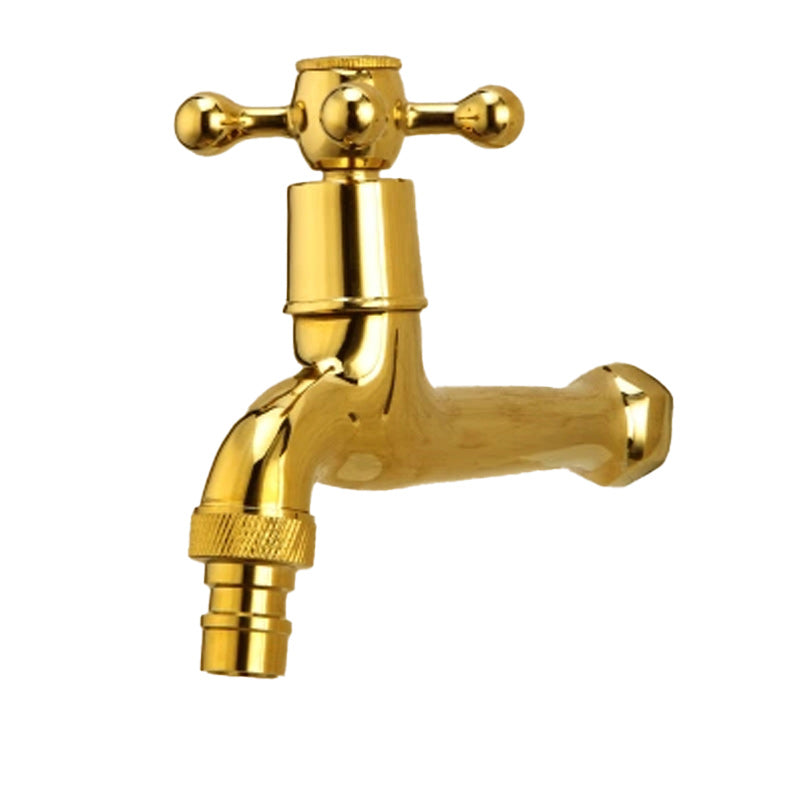 BowLift | Glam Wall-mounted Bathroom Faucet Cross Handle Low Arc Round Basin Faucet