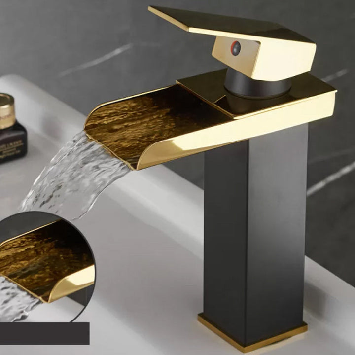 BowLift | Waterfall spout basin tap lever handle square basin tap