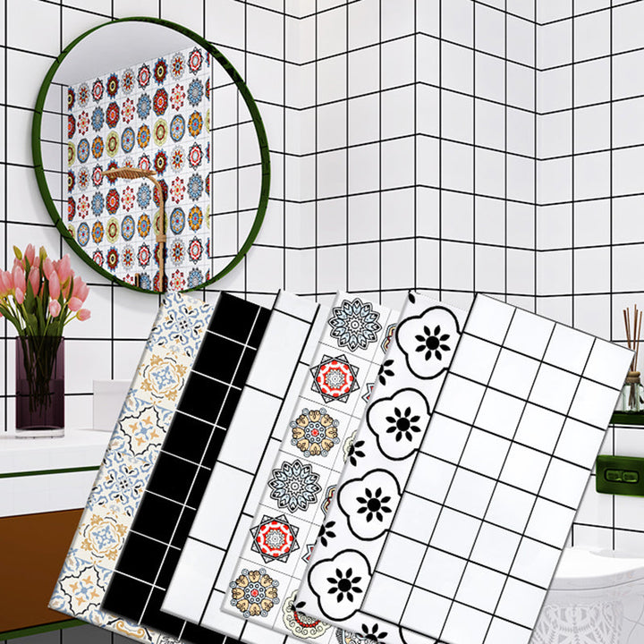BowLift | PVC Rectangular 12" X 23" 5-Pack Peel & Stick Mosaic Tile Kitchen and Bathroom Backsplash