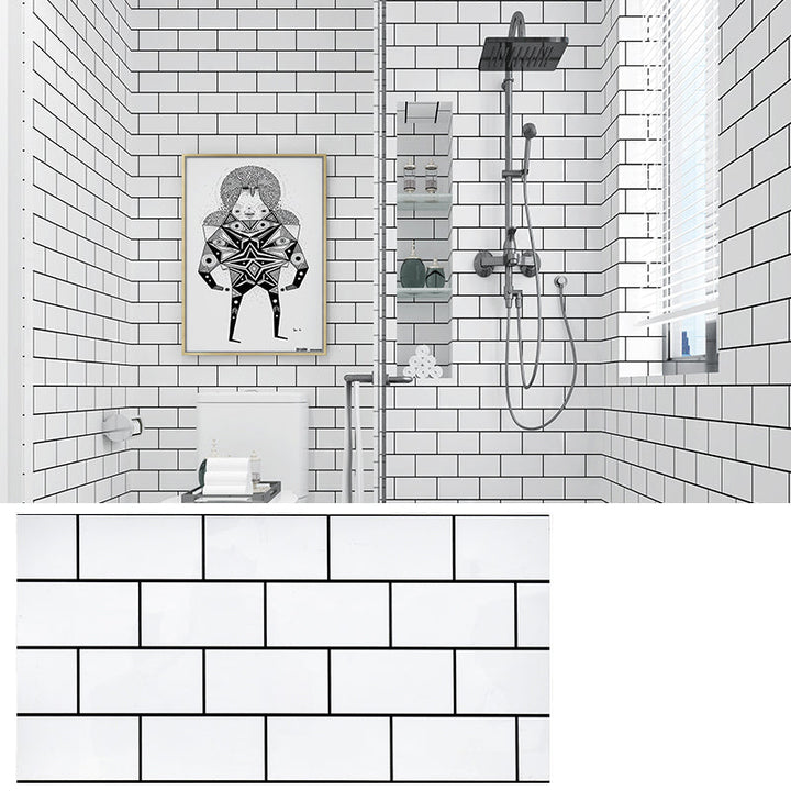 BowLift | PVC Rectangular 12" X 23" 5-Pack Peel & Stick Mosaic Tile Kitchen and Bathroom Backsplash