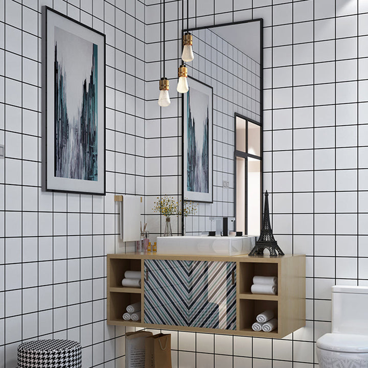 BowLift | PVC Rectangular 12" X 23" 5-Pack Peel & Stick Mosaic Tile Kitchen and Bathroom Backsplash
