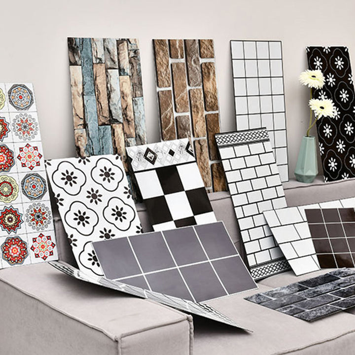 BowLift | PVC Rectangular 12" X 23" 5-Pack Peel & Stick Mosaic Tile Kitchen and Bathroom Backsplash