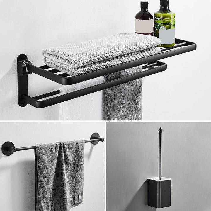BowLift | Modern Bathroom Hardware Set Matte Black Metal Bathroom Accessories Set Rustproof
