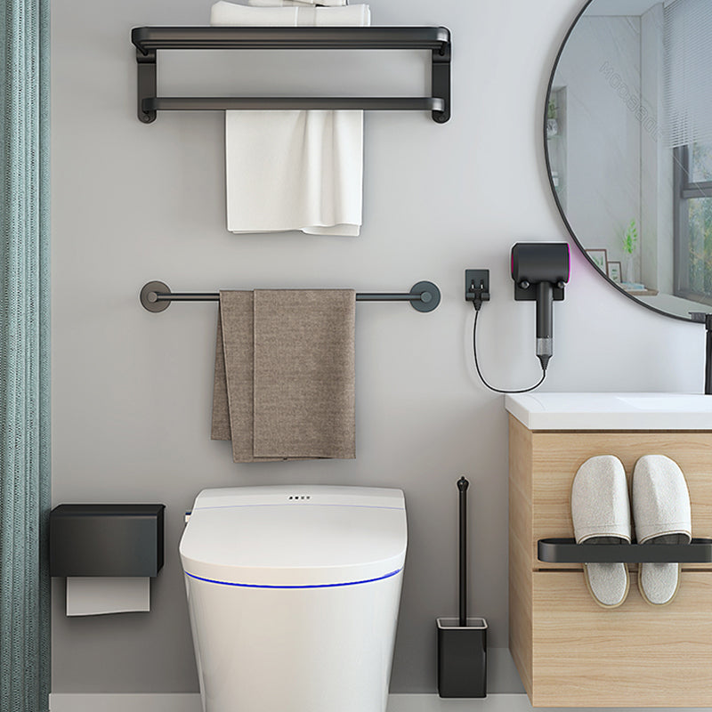 BowLift | Modern Bathroom Hardware Set Matte Black Metal Bathroom Accessory Set Rust-Free