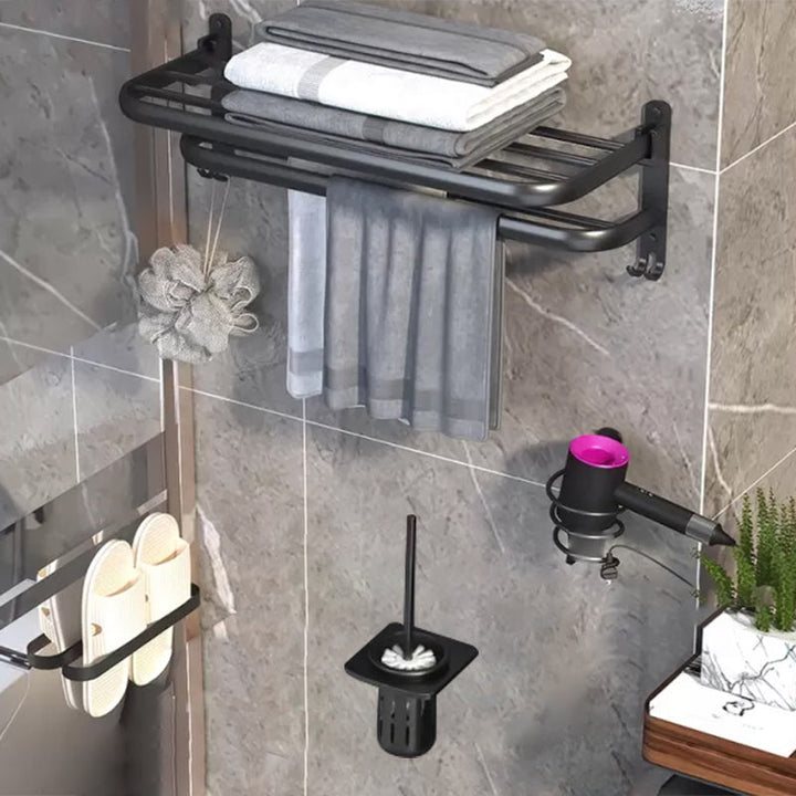 BowLift | Modern Bathroom Hardware Set Matte Black Metal Bathroom Accessories Kit