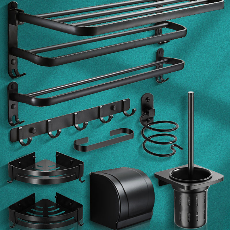 BowLift | Modern Bathroom Hardware Set Matte Black Metal Bathroom Accessory Kit