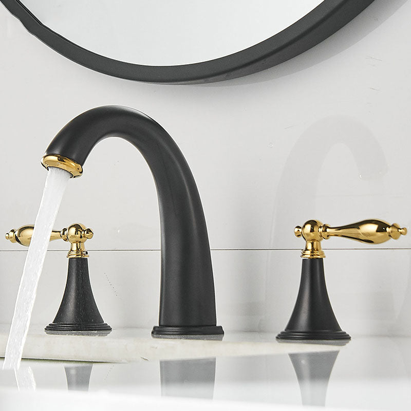 BowLift | Traditional Roman Bathtub Faucet Set Copper Fixed Deck Mount with Handles