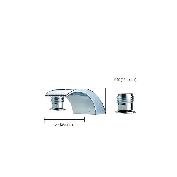 BowLift | Traditional Roman Bathtub Faucet Set Copper Fixed Deck Mount with Handles