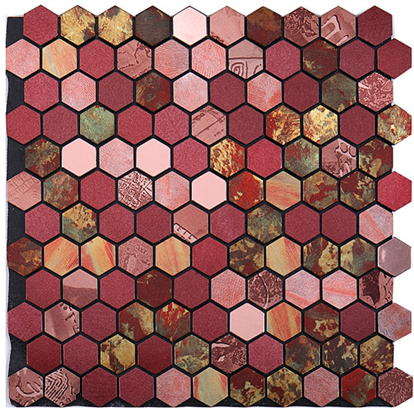 BowLift | Modern Tile-Peel & Stick Metal Mosaic Tile Hexagon Peel & Stick Subway Tile