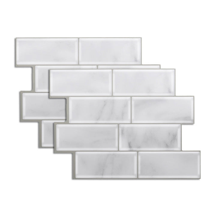 BowLift | Peel & Stick Subway Tile Stain Resistant PVC Rectangular Peel & Stick Tile for Shower 2 Pack