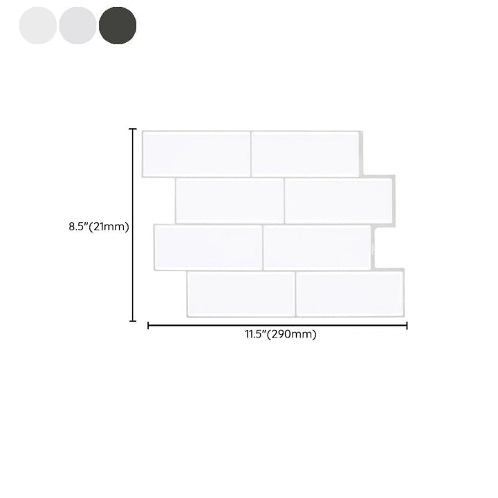 BowLift | Peel & Stick Subway Tile Stain Resistant PVC Rectangular Peel & Stick Tile for Shower 2 Pack
