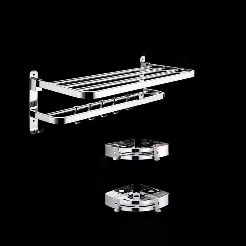 BowLift | Modern Bathroom Accessory Set Silver Metal Bathroom Accessory