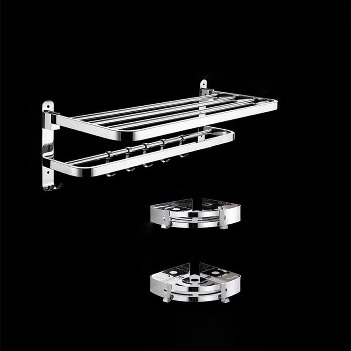 BowLift | Modern Bathroom Accessory Set Silver Metal Bathroom Accessory