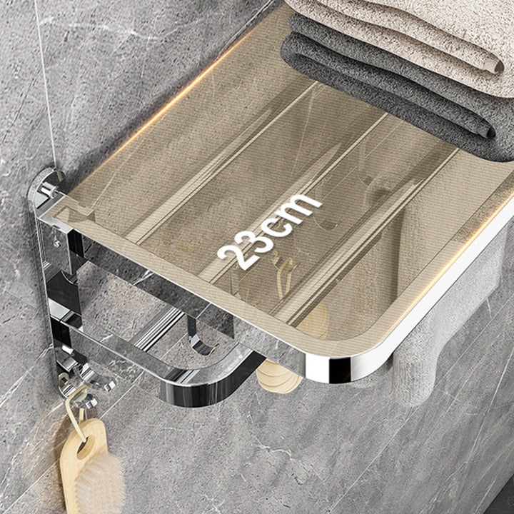 BowLift | Modern Bathroom Accessory Set Silver Metal Bathroom Accessory
