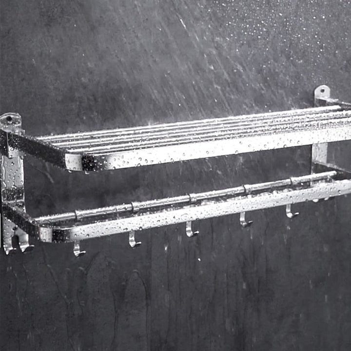 BowLift | Modern Bathroom Accessory Set Silver Metal Bathroom Accessory