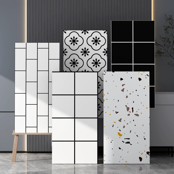 BowLift | Floor Wall Tiles Marble Pattern Wallpaper Rectangular Bathroom Kitchen Wallpaper