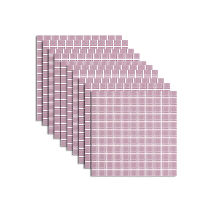 BowLift | 12" x 12" Peel & Stick Glass Square Grid Mosaic Peel and Stick Tile 10-Pack