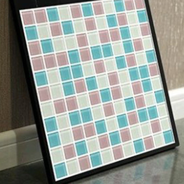 BowLift | 12" x 12" Peel & Stick Glass Square Grid Mosaic Peel and Stick Tile 10-Pack
