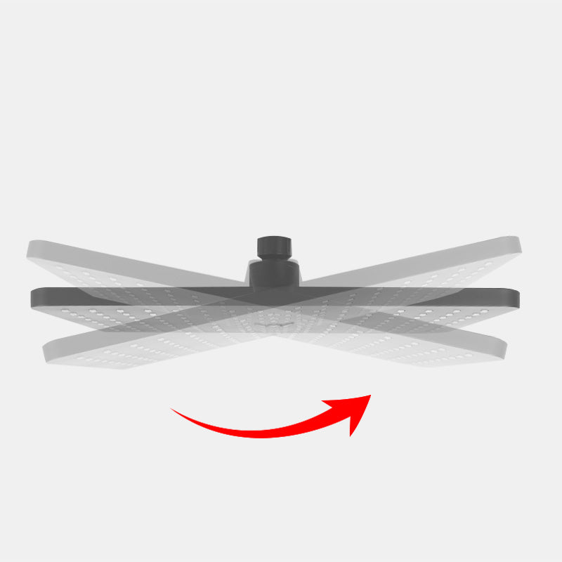 BowLift | Rectangular Gray Showerhead Combo Standard Spray Pattern Showerhead