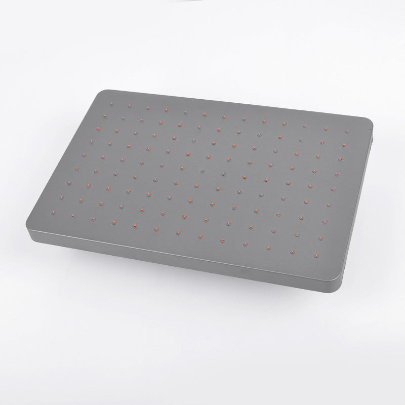 BowLift | Rectangular Gray Showerhead Combo Standard Spray Pattern Showerhead