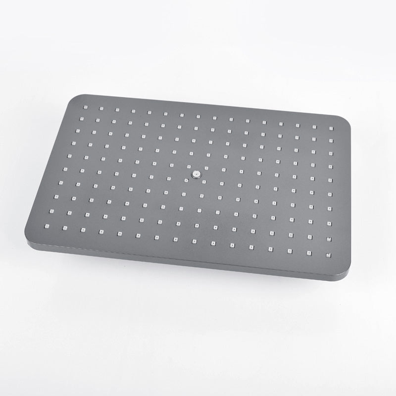 BowLift | Rectangular Gray Showerhead Combo Standard Spray Pattern Showerhead