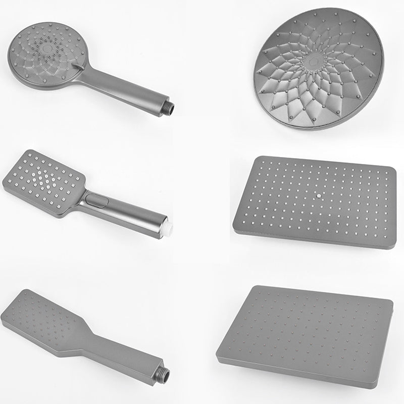 BowLift | Rectangular Gray Showerhead Combo Standard Spray Pattern Showerhead
