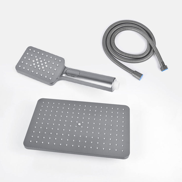 BowLift | Rectangular Gray Showerhead Combo Standard Spray Pattern Showerhead