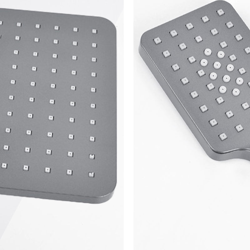 BowLift | Rectangular Gray Showerhead Combo Standard Spray Pattern Showerhead