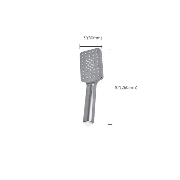 BowLift | Rectangular Gray Showerhead Combo Standard Spray Pattern Showerhead