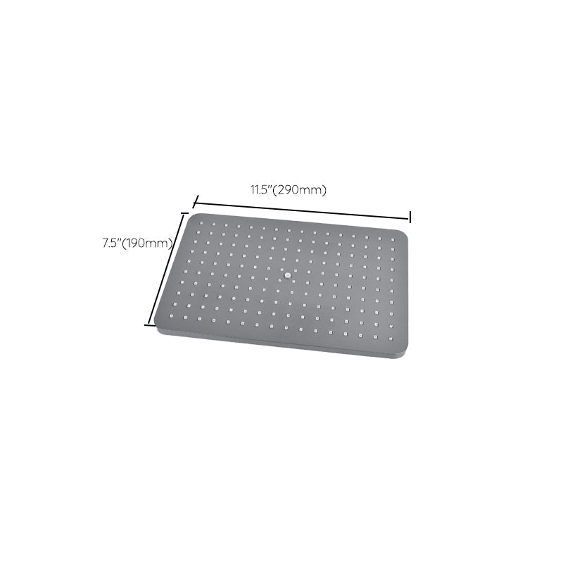 BowLift | Rectangular Gray Showerhead Combo Standard Spray Pattern Showerhead