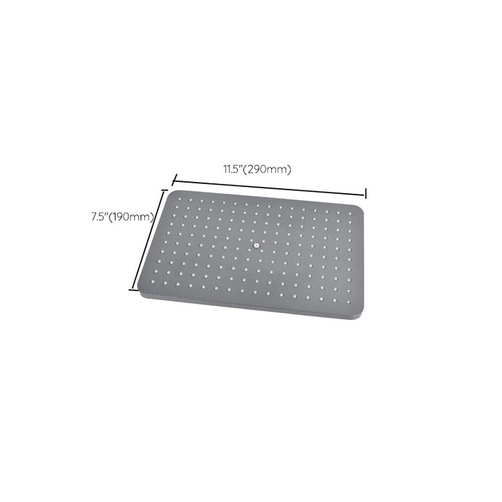 BowLift | Rectangular Gray Showerhead Combo Standard Spray Pattern Showerhead