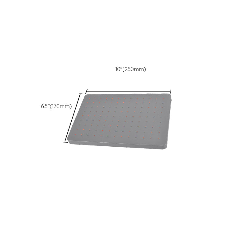 BowLift | Rectangular Gray Showerhead Combo Standard Spray Pattern Showerhead