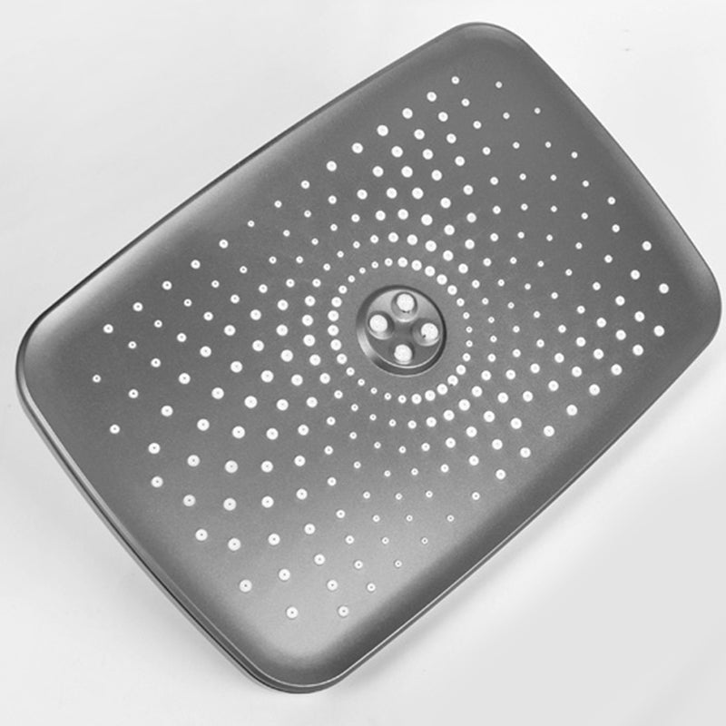 BowLift | Modern Gray Showerhead Combo Standard Spray Pattern Rectangular Large Showerhead