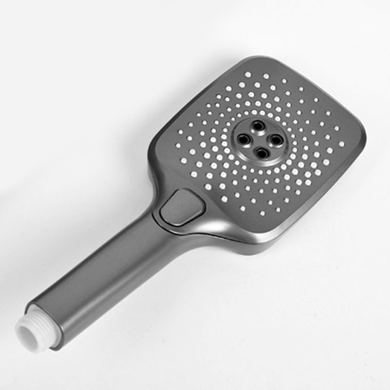 BowLift | Modern Gray Showerhead Combo Standard Spray Pattern Rectangular Large Showerhead